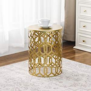 Mesa Auxiliar Metálica de Diseño Elegante para el Lado de la Cama, con Construcción Duradera y Aspecto Moderno - Product Image 2