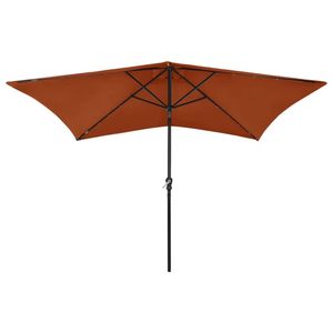 Sombrilla de Jardín de Acero con Recubrimiento en Polvo, Color Terracota, Poliéster para Sombrillas y Bases de Patio - Product Image 2