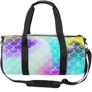 Sublimation Printed Duffle Bags Custom Logo Travel Gym Sports Duffel Bag Waterproof Polyester Large Capacity - Product Image 2