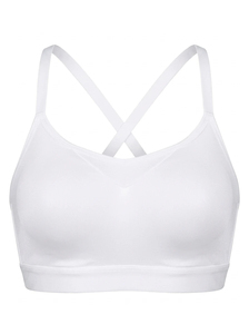Soutien-gorge de sport uni pour l'entraînement, soutien-gorge de yoga à bretelles croisées au dos, hauts de gym pour femmes, vêtements de fitness - Product Image 3