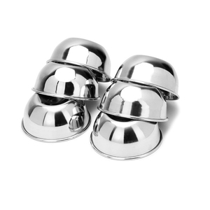 Nouvel ensemble de 3 bols en acier inoxydable, design minimaliste poli, compatibles lave-vaisselle, pour service alimentaire et usage domestique - Product Image 6