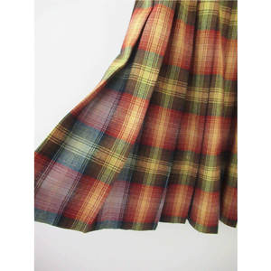 Jupe kilt vintage faite à la main en pure laine vierge plissée à carreaux Royal Stewart pour femmes - Product Image 3