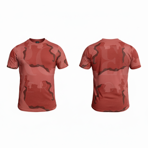 T-shirt à manches courtes tendance et personnalisé avec imprimé camouflage, col rond décontracté, vêtements de sport de plein air, t-shirts d'entraînement - Product Image 4
