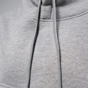 <b>Womens</b> Solid Gray Knitted <b>Fleece</b> Pullover Hoodie with Drawstring Hooded Sweatshirt Crop <b>Top</b> Hoodies - Product Image 3