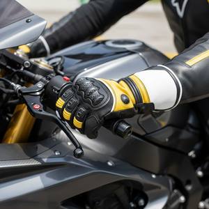 Guantes de moto de dedo completo para protección y seguridad, guantes de motocicleta con diseño de logotipo personalizado. - Product Image 3