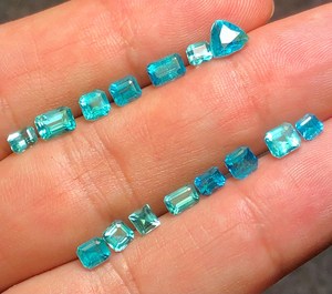Tourmaline bleue Paraïba de laboratoire, taille fantaisie, pierre précieuse en vrac pour la fabrication de bijoux, tourmaline couleur Paraïba taillée - Product Image 1