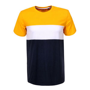 Hot Selling Multi Color 3 Panel Design Men's Retro Sport T-<b>Shirt</b> Short Sleeve Crew Neck Breathable <b>100</b>% <b>Polyester</b> Fabric <b>Shirts</b> - Product Image 1