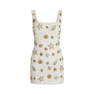 Vestido de playa ajustado sin mangas con cuello barco, mini, de moda, con cuentas y patchwork, ideal como top o cubierta de traje de baño. ¡Venta caliente! - Product Image 5