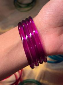 Factory Direct Sales Round Shaped Gelly Glass <b>Bangles</b> <b>Sets</b> Islamic Religious Women's Churiyan <b>Sets</b> for Adults Indian <b>Bangles</b> - Product Image 5