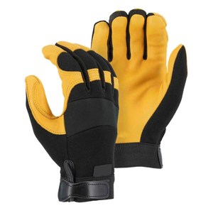 Guantes Mecánicos Híbridos de Alta Resistencia, Palma de Cuero Sintético, Dorso de Spandex, Protección Contra Impactos, Guantes de Seguridad para el Trabajo, Mercado Estadounidense - Product Image 1