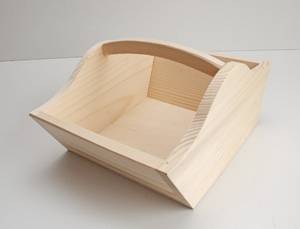 Panier de rangement en bois écologique fait main de qualité supérieure avec poignées pour l'organisation de la maison, utilisation polyvalente, design moderne, bois naturel - Product Image 6