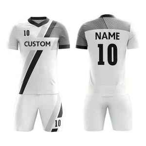 High Quality ODM OEM Customized Classic Retro Soccer Uniform V Neck 100% Polyester Breathable Lightweight Custom Team Name - Product Image 2