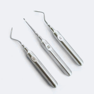 Elevador dental luxador de acero inoxidable, manual, mínimamente invasivo, curvo, para extracción de raíces, instrumento quirúrgico - Product Image 1