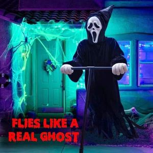Decoraciones Inflables de Halloween para Exteriores, Fantasmas Aterradoros, Ghostface, Scream y Espantapájaros Voladores para Fiestas en el Jardín - Product Image 6