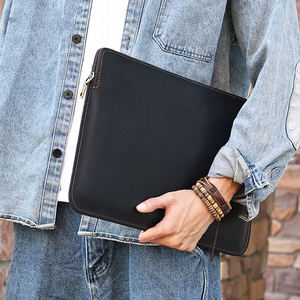 Hot Selling Handmade 100% Genuine Leather Laptop Sleeve <b>Case</b> Personalized High-Quality Top Grain Leather Tablet Protective <b>Case</b> - Product Image 3