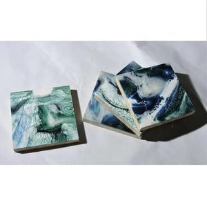 Dessous de verres en résine en bois, forme hexagonale élégante, joint de styliste, tasse à thé, tampons, prix de gros, vaisselle de haute qualité - Product Image 2