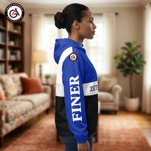 Veste coupe-vent légère, imperméable et à capuche Zeta Phi Beta pour femmes, avec broderie, pour les sororités et les fraternités. - Product Image 3