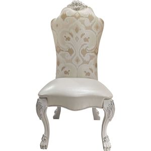Set di 2 Sedie Laterali Avorio e Bianco Osso con Eleganti Gambe a Artiglio per Sala da Pranzo, Comode e Raffinate - Product Image 2