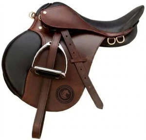 Fournisseur indien de selle de cheval en cuir portable toutes saisons, modèle anglais tout usage, pour le saut d'obstacles, taille 14 à 18 pouces - Product Image 2