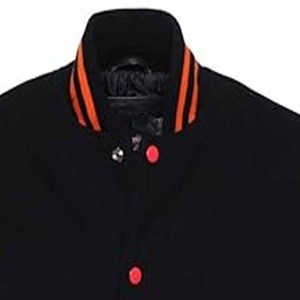 Stonefield Manufacturing Geometric Patchwork Stand Collar Varsity <b>Jacket</b>-100% Wool Hooded <b>Waterproof</b> Streetwear <b>Winter</b> Outerwear - Product Image 1