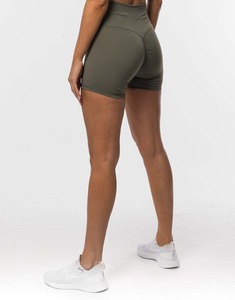 Shorts de Mujer Color Verde Oliva, Cintura Alta, Transpirables y Absorbentes de Sudor, Ideales para Fitness y Entrenamiento - Product Image 3