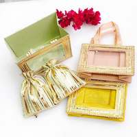 Panier pliable avec 2 pots, cadeaux de mariage pour les invités, boîtes pliantes Gota Patti, paniers pliables pour mariage indien pakistanais