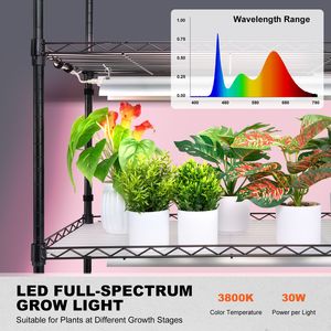 Étagère à plantes haute à 6 niveaux avec éclairage LED intérieur à spectre complet de 150 W - Product Image 2