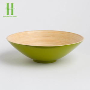 MEILLEUR VENDEUR! Bol en bois de bambou jetable fait à la main écologique Corbeille à fruits Stockage durable au micro-ondes Nourriture vietnamienne - Product Image 6
