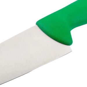 Cuchillos de Cocina con Mango Verde y Hoja Plateada, Agarre Ergonómico y Protector de Dedos para Cortar y Rebanar Vegetales - Product Image 2