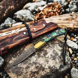 Navaja de Bolsillo Plegable Mini de Acero de Damasco de Grado Industrial con Personalización OEM, 1 Año de Garantía y Uso para Camping - Product Image 3