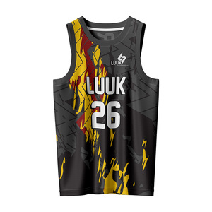 Ensemble de maillot et short de basketball sublimé sans manches, anti-transpiration, impression personnalisée, unisexe, pour adulte, tenue de sport - Product Image 2