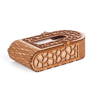 Wooden Tissue Box Portable Tissue Holder Classic Style Decorative Napkin <b>Case</b> for Home Hotel - Product Image 6