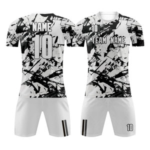 ชุดฟุตบอลชายแบบกำหนดเองสำหรับเยาวชน เสื้อ กางเกงขาสั้น ชุดกีฬาฝึกซ้อม โลโก้สั่งทำได้ ชุดกีฬาสำหรับผู้ใหญ่ 1 ชุด - Product Image 3