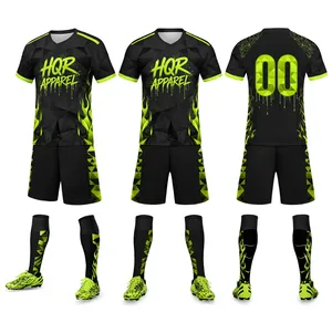 Uniforme de football personnalisé de haute qualité, séchage rapide, respirant, 100% polyester, antibactérien, écologique, vêtements de football unisexes pour adultes - Product Image 3