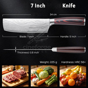 Cuchillos de Cocina de Diseño Exclusivo de Marca Privada, Cuchillos de Acero Profesionales, Cuchillos de Cocina Más Vendidos - Product Image 3