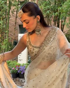 Indian Ethnic Fancy Designer Partywear Saree with Sequins Work for All Special Occasion and Function for Women Trendy Outfit - Product Image 4