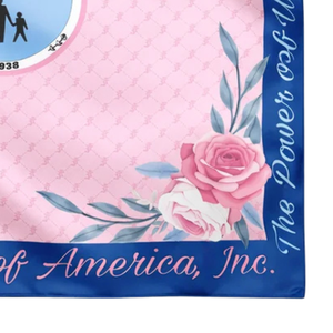 Écharpe à imprimé floral rose avec bordure bleue, accessoire de mode élégant pour femmes et filles, doux et décoratif, idéal comme cadeau et pour un usage quotidien - Product Image 3