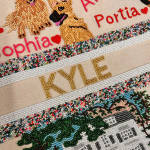 Pochette de soirée perlée sur mesure pour femme, grande capacité, portable, ouverte, avec poignées en bambou perlées sur mesure, directement du fabricant - Product Image 6