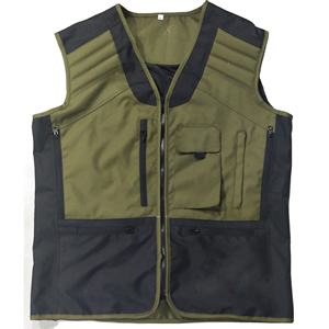 Gilet de chasse sans manches pour homme, couleur unie, multi-poches, respirant, tissu Oxford en polyester, vêtements d'extérieur, saison d'automne - Product Image 3