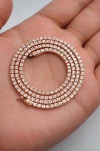 Hip Hop 925 Silver Moissanite Tennis Chain Iced Diamond Bracelet Necklace Set Men Women IGI Certified <b>Gift</b> Jewelry - Product Image 3