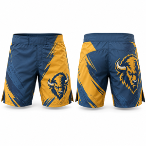กางเกง MMA ไนลอน ระบายเหงื่อได้ดี ลายกราฟิก สำหรับมวยไทย ไม่มีกระเป๋า เสื้อผ้าสำหรับนักมวยปล้ำ พิมพ์ลายดิจิทัล สั่งทำได้ตามต้องการ จำนวนมาก - Product Image 3