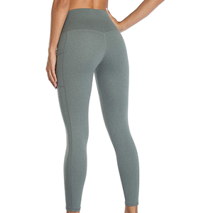 Leggings de sport pour femmes à taille haute, en tricot uni, doux, extensibles, respirants, à séchage rapide, pour le yoga, la course à pied, l'entraînement - Product Image 3