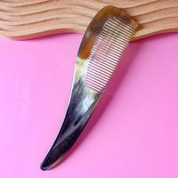 Peigne en corne de buffle naturelle écologique, finition polie et lisse pour démêler les cheveux, 100% naturel