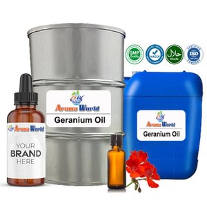 Huile Essentielle de Géranium Rose en Gros, Huile Pure pour l'Aromathérapie, les Soins Personnels, la Fabrication de Bougies et l'Utilisation en Parfumerie, Fournisseur en Gros OEM - Product Image 1