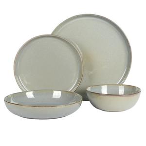 Assiette à dîner en céramique Soft Sage, finition glaçure lisse, design rond élégant, résistante aux éclats, empilable, pour les repas quotidiens et festifs - Product Image 1