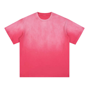 เสื้อยืดผู้ชายขายดี ผ้าฝ้าย 100% ทรงหลวม แขนสั้น หลายสี ล้างสีแบบแอซิด คุณภาพสูง - Product Image 1
