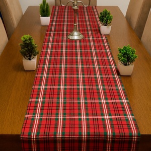 Chemin de table à carreaux rouges et noirs 100 % coton de qualité supérieure – Doux, durable, lavable, réutilisable, pour la maison et l'hôtel - Product Image 2