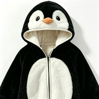 Combinaison bébé pingouin personnalisée, combinaison à capuche confortable, combinaison bébé pingouin, combinaison en peluche pingouin, costume de pingouin pour tout-petit