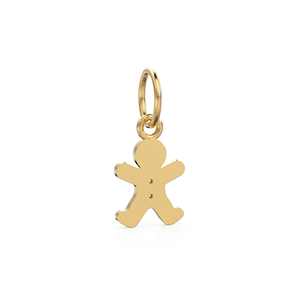 Breloque en or massif Homme en pain d'épices / Biscuit de Noël en or / Bijou de fête / Breloque pour bracelet ou collier / pour elle - Product Image 4