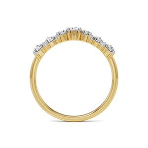 Bague en diamant de laboratoire taille poire couleur F clarté VS1 de 1,50 carat, minimaliste, en or 14 carats, bague de mariage à sept pierres pour elle - Product Image 4